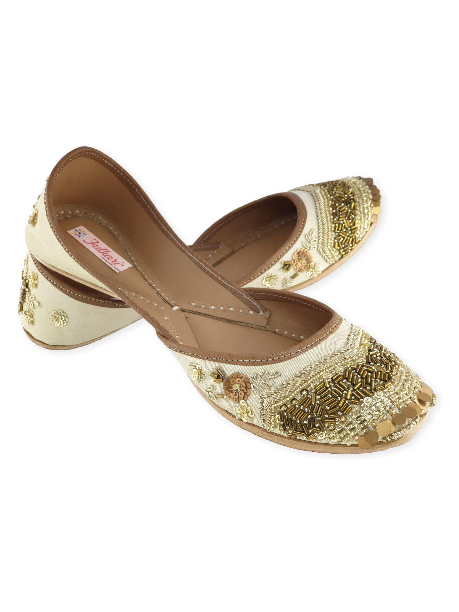 lobium beige gold leather juttis