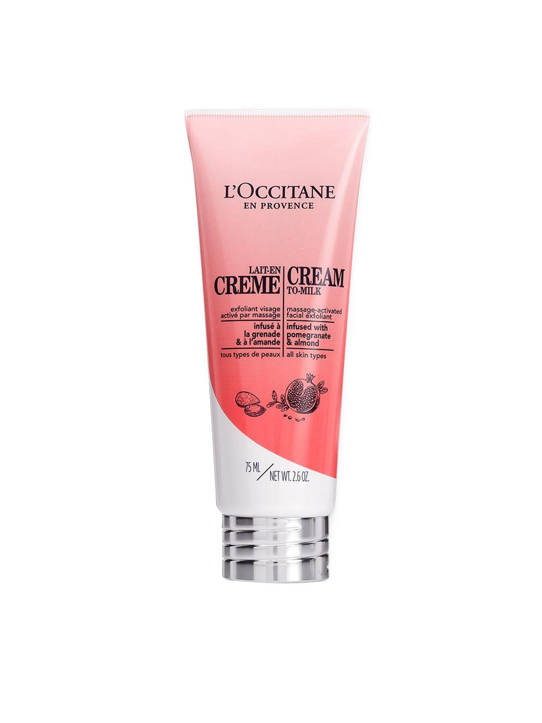 loccitane en provence cream-to-milk face scrub 75ml