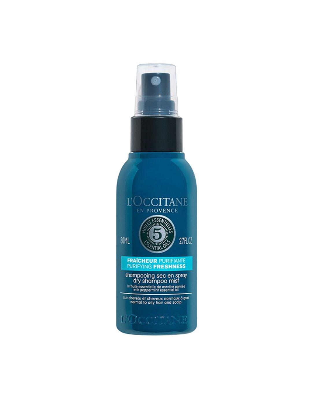 loccitane en provence purifying freshness dry shampoo mist with silica & cedar - 80 ml