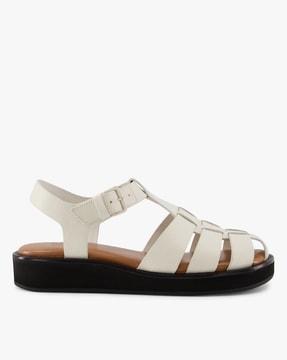 loch slingback sandals with buckle closure