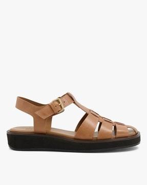 loch slingback sandals with buckle closure