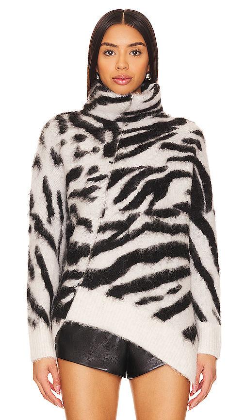 lock zebra roll neck sweater