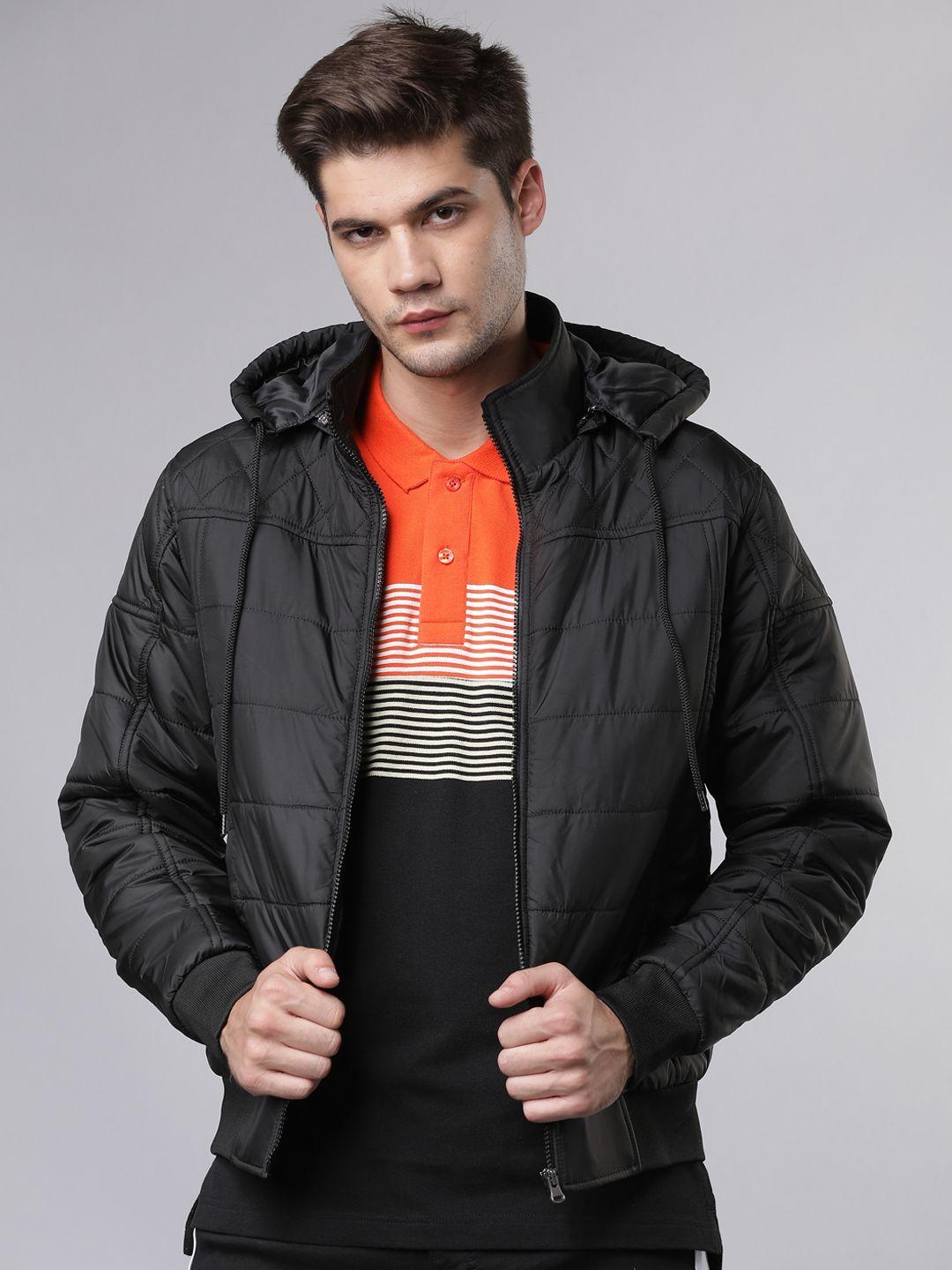 locomotive men black solid puffer jacket