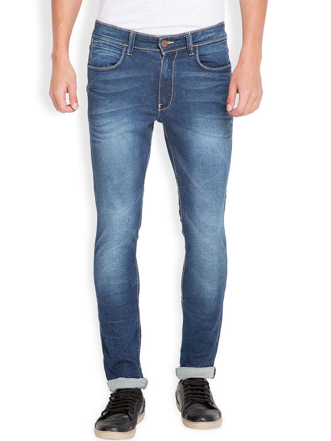 locomotive men blue slim fit mid-rise clean look jeans