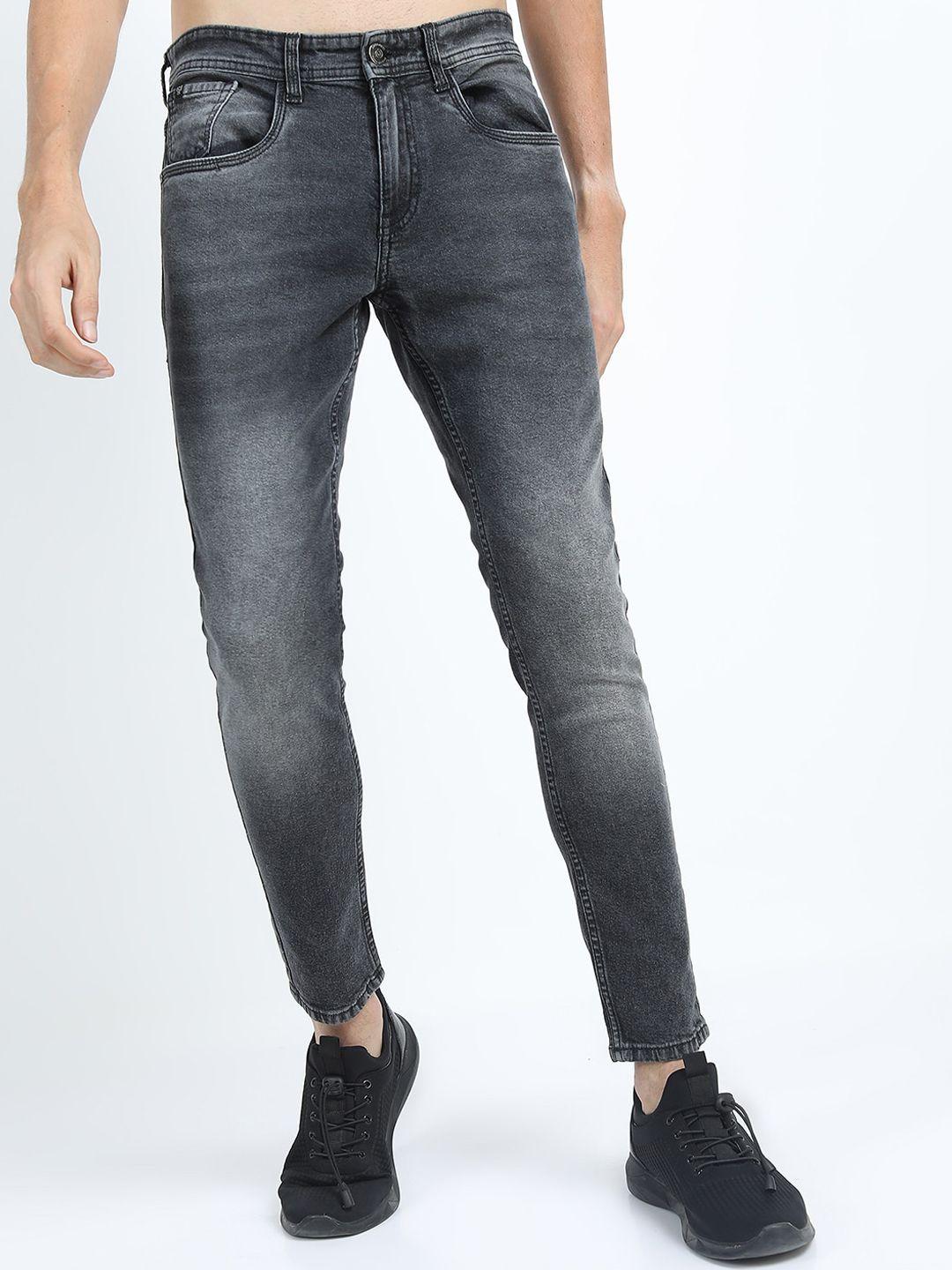 locomotive men grey skinny fit heavy fade stretchable jeans