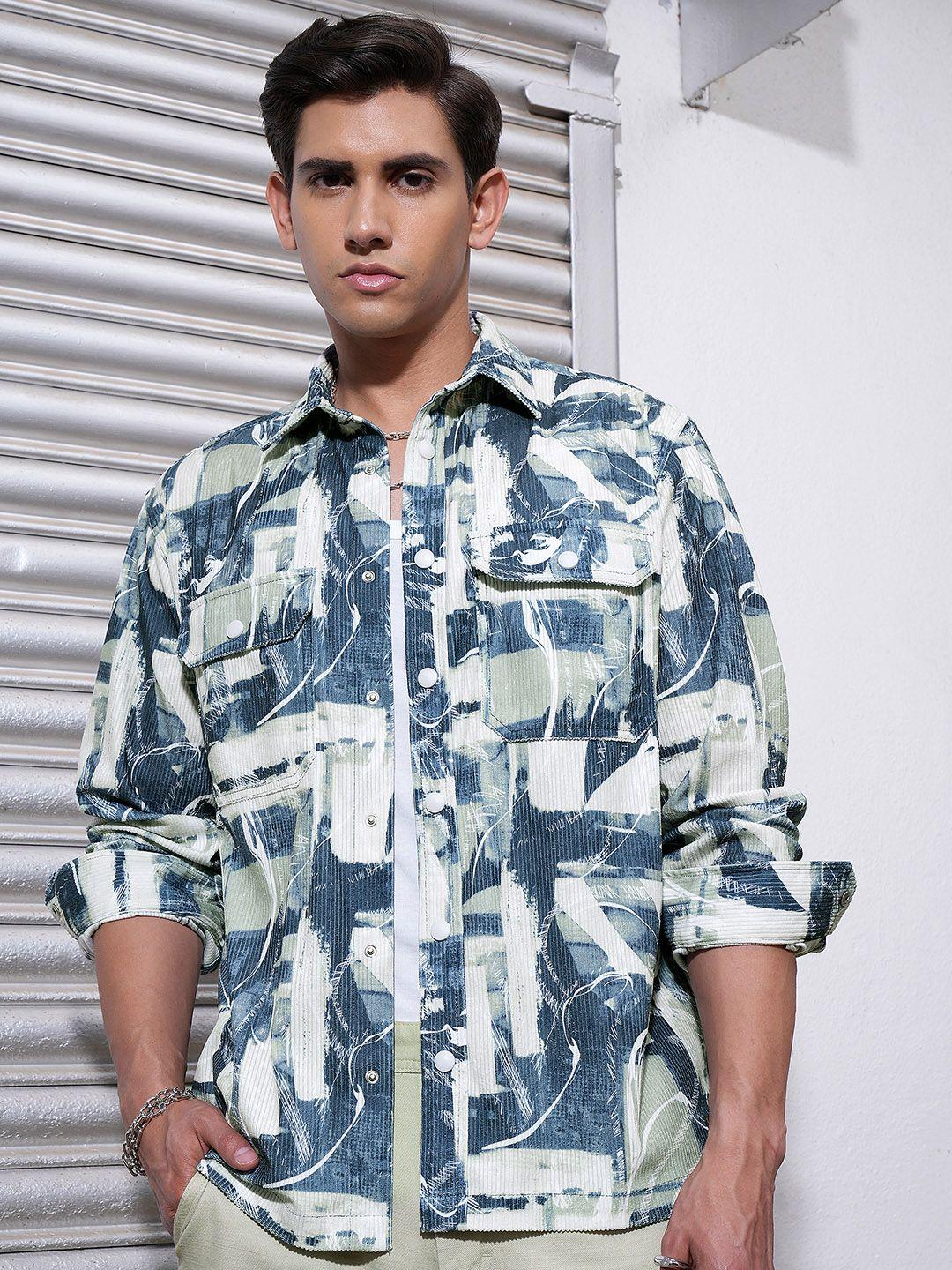 locomotive men opaque printed casual shirt