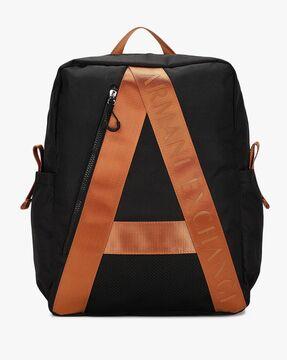 logo backpack with side pockets