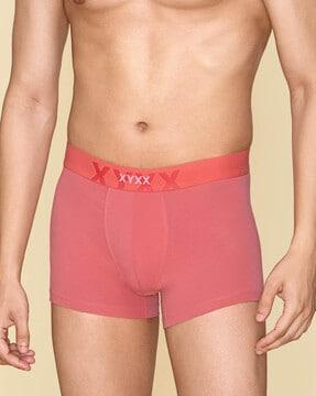logo embroidered trunks with elasticated waist