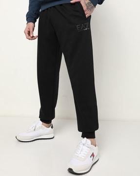 logo print joggers with insert pockets