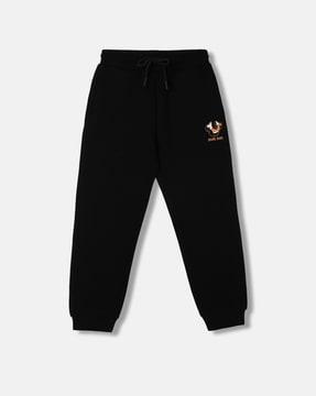 logo print joggers with insert pockets