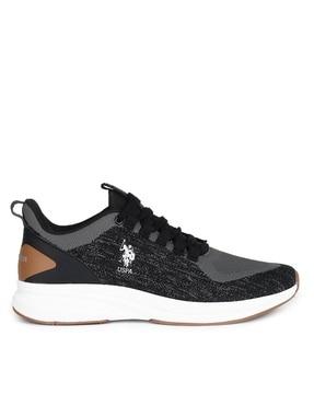 logo print lace-up sneakers