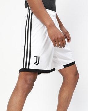logo print shorts with contrast taping
