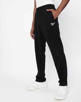 logo print track pants with insert pockets