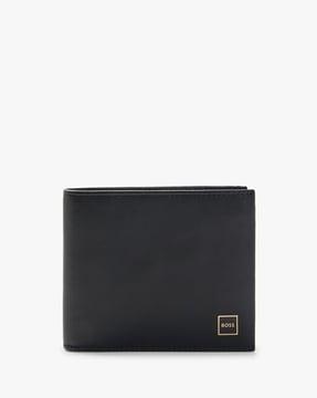 logo tone frame leather wallet