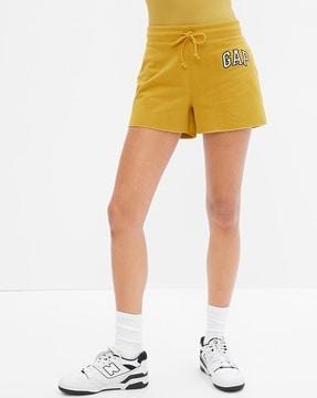 logo applique city shorts