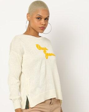 logo applique pullover