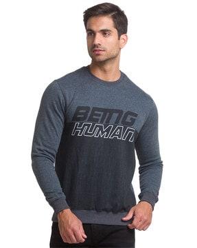 logo branded crew neck sweatshirt