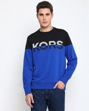 logo cotton blend sweatshirt