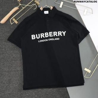 logo cotton polo shirt black