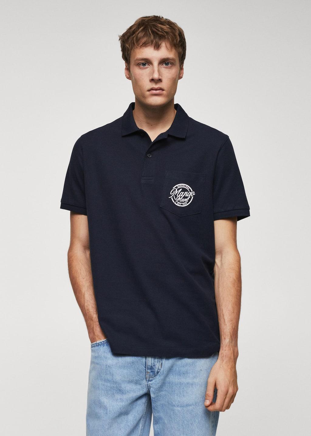 logo cotton polo shirt