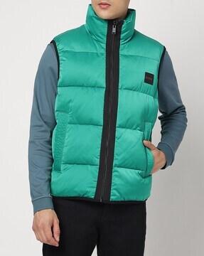 logo detailed water-resistant gilet