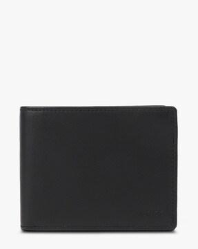 logo embossed bi-fold wallet