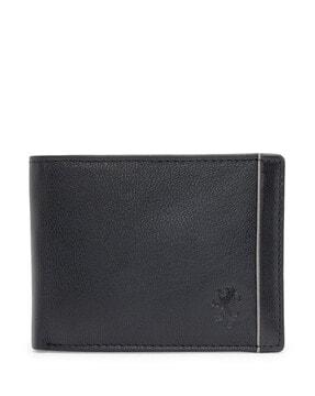 logo embossed bi-fold wallet