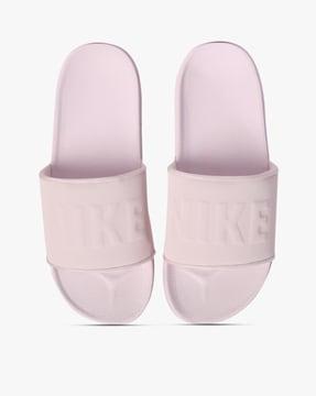 logo embossed off-court casual slides