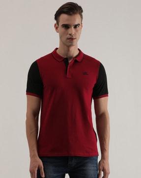 logo embossed polo t-shirt