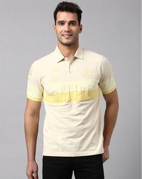 logo embossed polo t-shirt