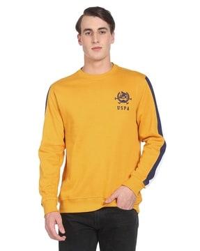 logo embroidered crew-neck sweatshirt