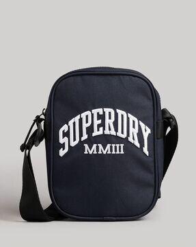 logo embroidered crossbody bag