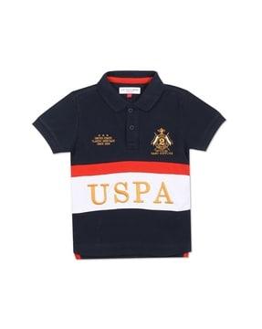 logo embroidered polo t-shirt