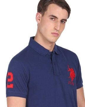 logo embroidered polo t-shirt