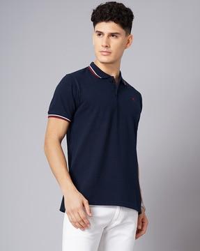 logo embroidered polo t-shirt