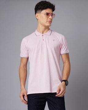 logo embroidered polo t-shirt