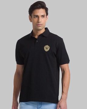 logo embroidered polo t-shirt