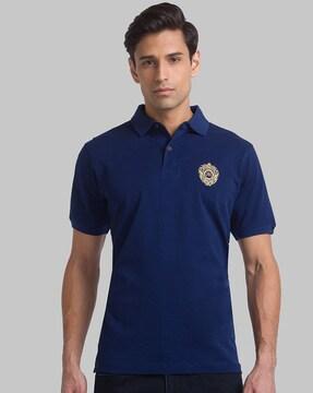 logo embroidered polo t-shirt