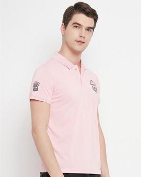 logo embroidered polo t-shirt