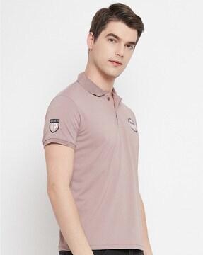 logo embroidered polo t-shirt