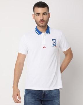 logo embroidered polo t-shirt