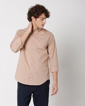 logo embroidered premium stretch shirt