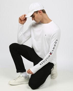 logo embroidered regular fit crew-neck t-shirt