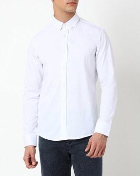 logo embroidered regular fit shirt