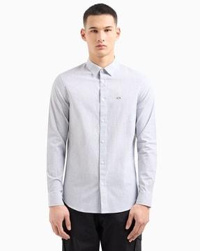 logo essential regular fit cotton shirt