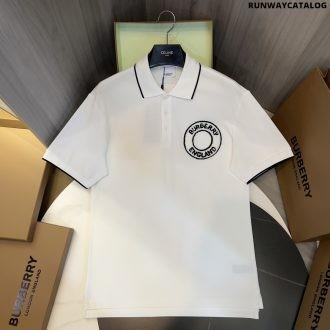 logo graphic cotton piqué polo shirt white