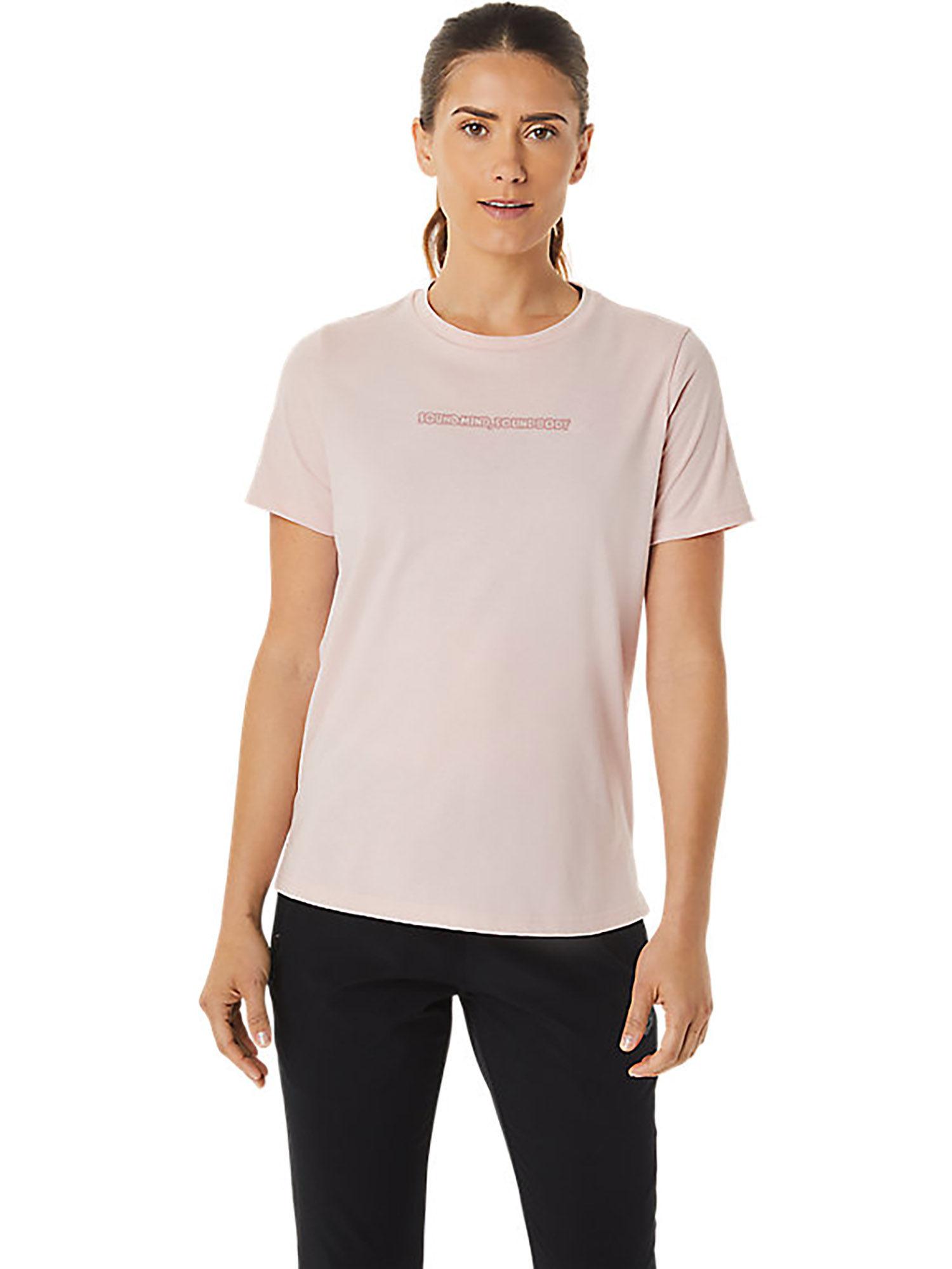 logo graphic peach women's t-shirt