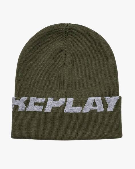 logo knit beanie