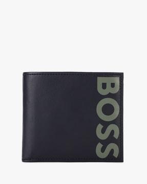 logo leather wallet