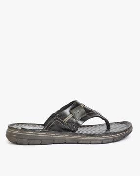 logo patch slip-on sandals with contrast cording